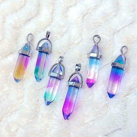 NEW: Soul Embellishment’s Silver Natural Healing Crystals 23” Silver Necklaces - Picture 2 of 16